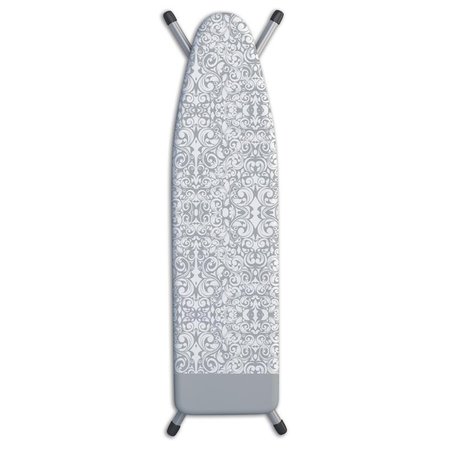 LAUNDRY SOLUTIONS BY WESTEX Laundry Solutions by Westex IB0313 15 x 54 in. Deluxe Ironing Board Cover Damask; Grey IB0313